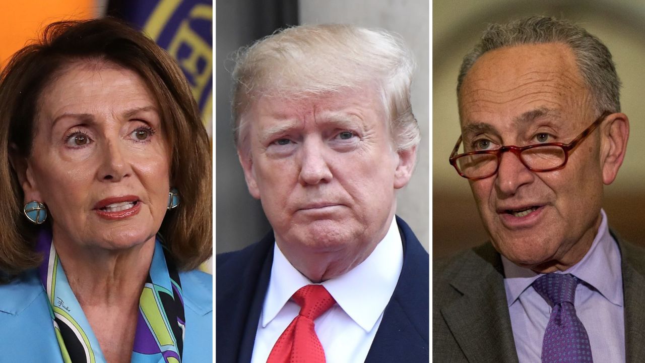 Pelosi Trump Schumer SPLIT 1111