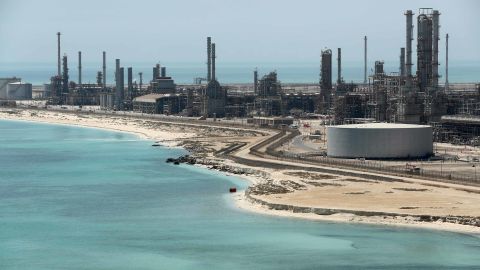Saudi Aramco's Ras Tanura oil refinery and oil terminal.