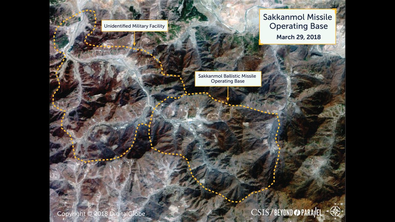 Overview of the Sakkanmol Missile Operating Base and adjacent unidentified military facility, March 29, 2018. 