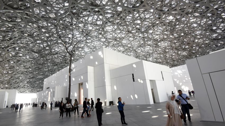 ABU DHABI, UNITED ARAB EMIRATES - JANUARY 09:  A general view of the Louvre Abu Dhabi museum on January 9, 2018 in Abu Dhabi, United Arab Emirates.  (Photo by Tom Dulat/Getty Images)