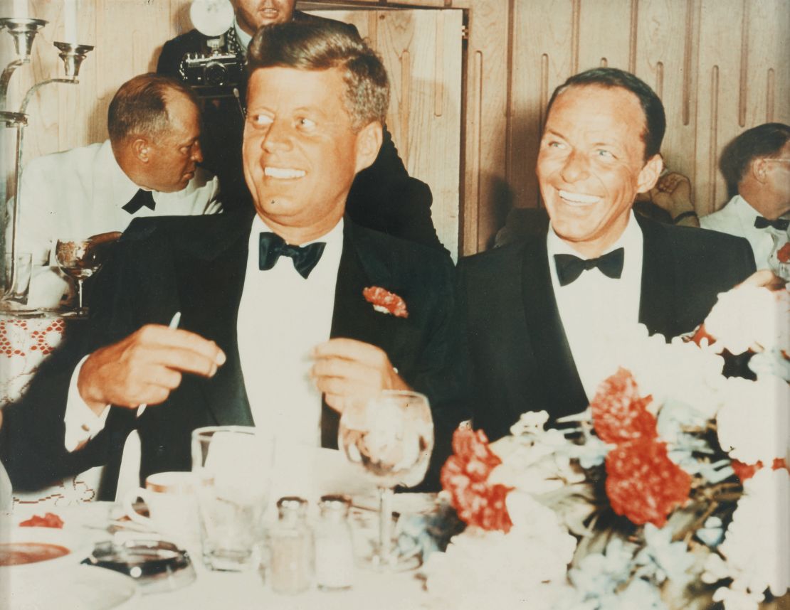 Frank Sinatra and John F. Kennedy at the latter's 1961 inaugural gala. 