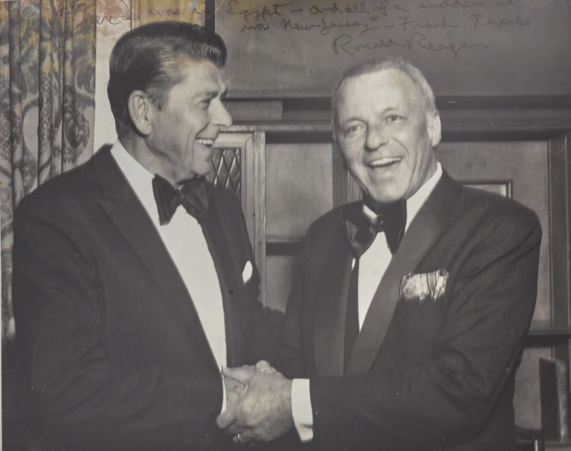 Frank Sinatra with President Ronald Reagan, a personal friend who he tirelessly supported. 