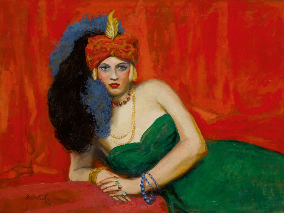 "Girl With Turban" (1938) by Walt Kuhn once hung in Barbara and Frank Sinatra's living room. 