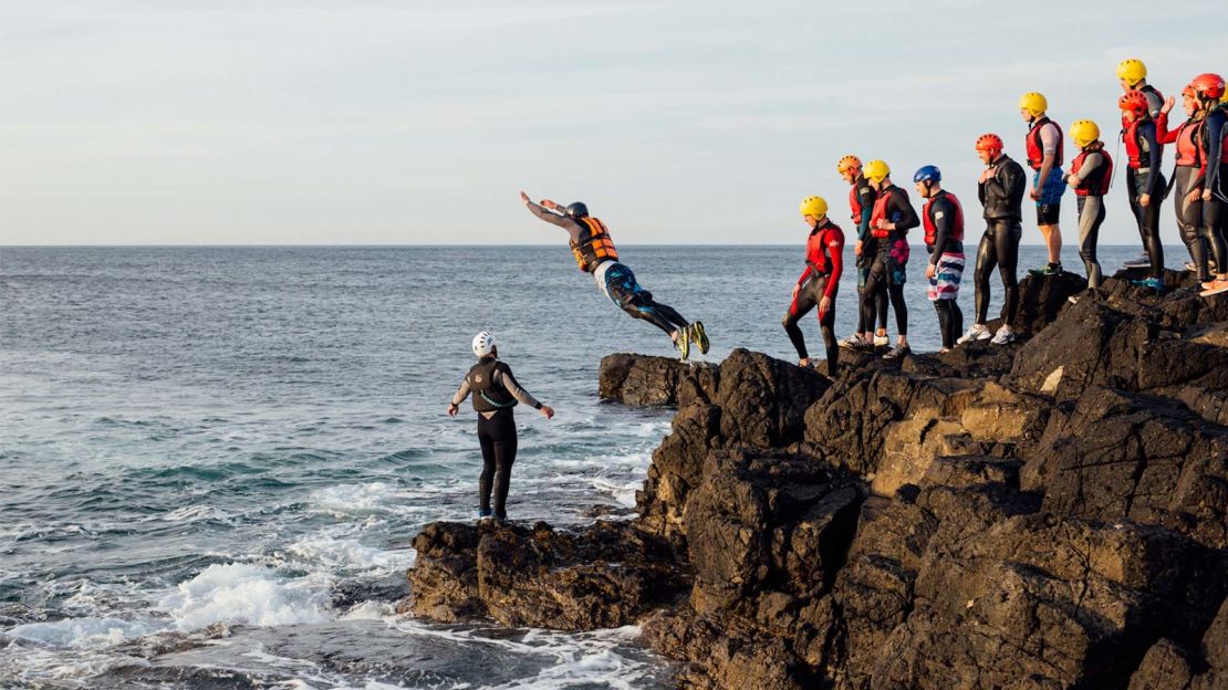 Soaring to the sea off Northern Ireland's Atlantic coast. 