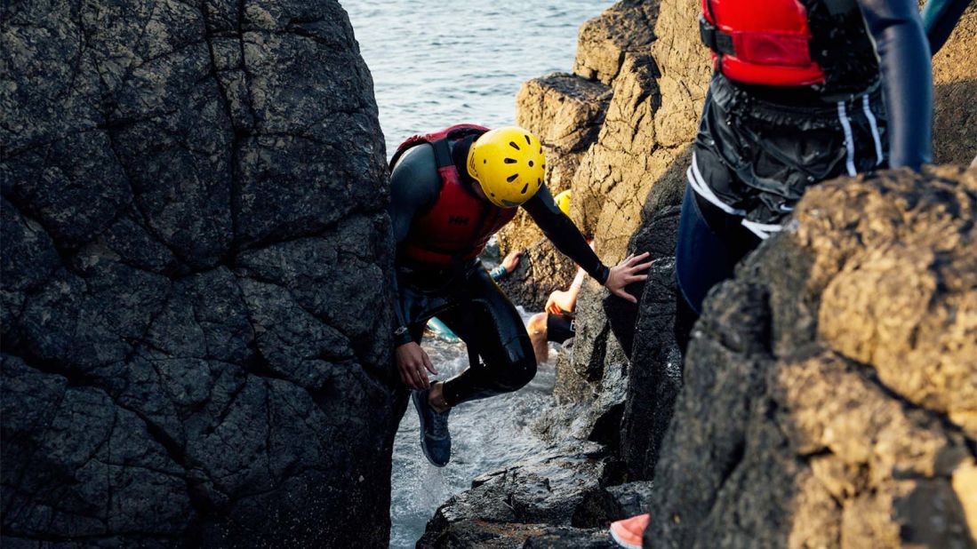 <strong>All ability levels: </strong>Coasteering companies tailor their tours to suit the needs and abilities of the groups, whether they're teenagers or grandparents. 