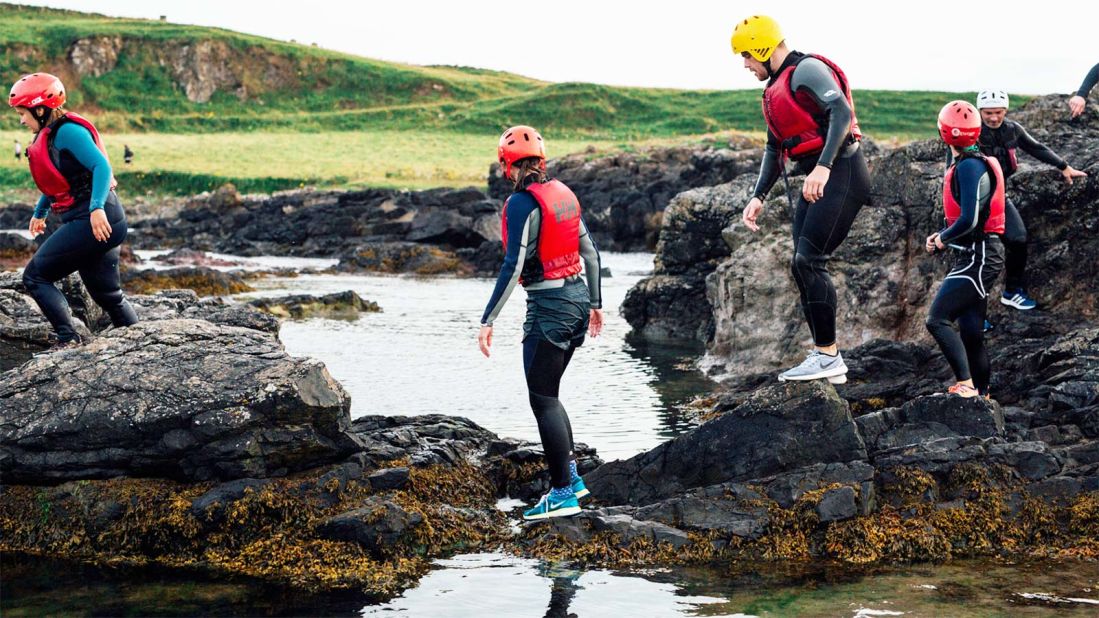 <strong>Equipment: </strong>Coasteering companies will provide necessary equipment such as wetsuits, buoyancy aids and helmets. 