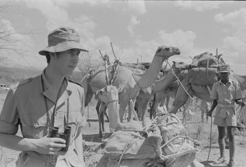 Prince Charles goes on a safari in Kenya in February 1971.