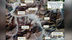 Satellite photos of North korea missile base