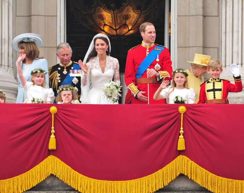 Charles and Queen Elizabeth II were among those on the Buckingham Palace balcony after Prince William wed Kate Middleton in April 2011.