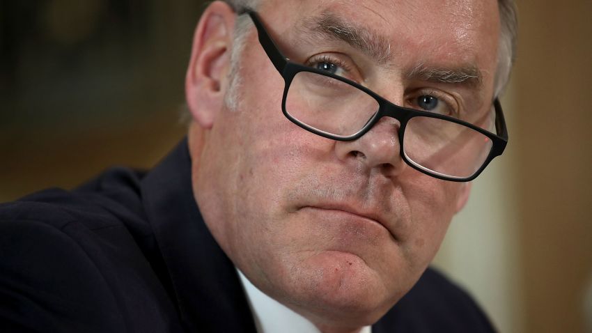 WASHINGTON, DC - MARCH 13:  Interior Secretary Ryan Zinke testifies before the Senate Energy and Natural Resources Committee March 13, 2018 in Washington, DC. Zinke testified on the proposed FY2019 budget for the Interior Department.  (Photo by Win McNamee/Getty Images)