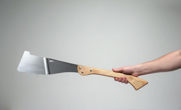 An exercise in ergonomics, Olov Eriksson of Lund University created an angular machete for sugar cane laborers in Nicaragua, designed to reduce stresses on the body and last for generations.