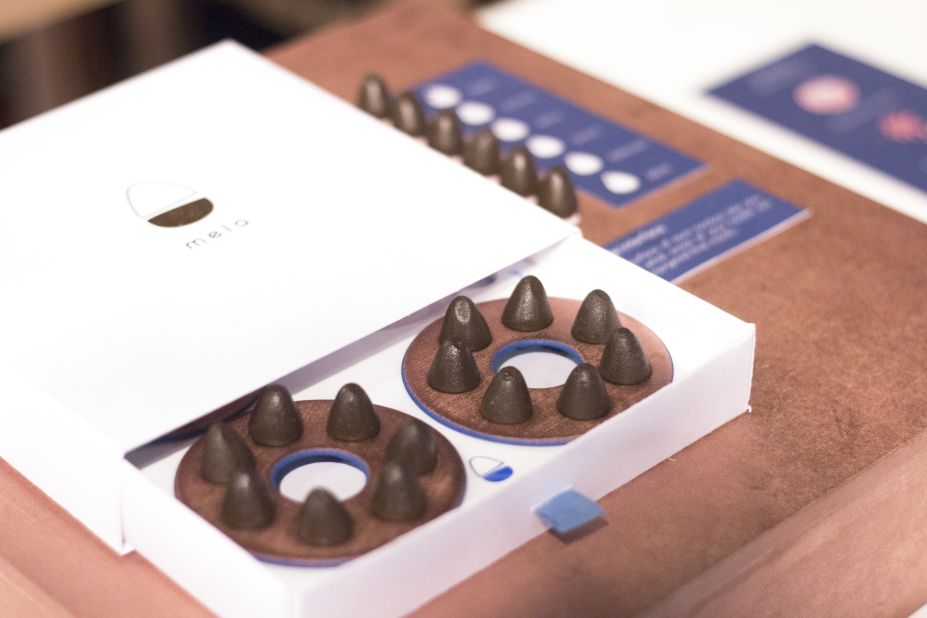 Students from the RCA created a chocolatey morsel containing a disposable electronic pill -- a "Gutbot" -- that measures microorganisms in the stomach. Gut microbiota can impact sleep cycles, stress, digestive problems and the body's metabolism.