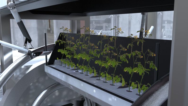 Taking a worst-case-scenario approach to the problem of bee population collapse, students from Monash University, Australia designed a growing environment for plants that uses robotic arms and magnetically charged styluses to transfer pollen.  