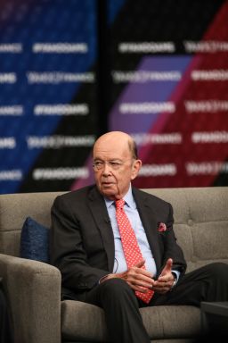 Commerce Secretary Wilbur Ross (right) is pictured at a Washington D.C. event on in November 2018. (Photo by Tasos Katopodis/Getty Images for Yahoo Finance)