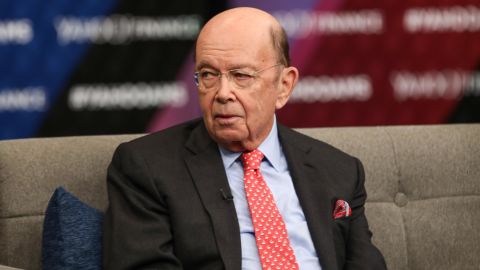 Commerce Secretary Wilbur Ross (right) is pictured at a Washington D.C. event on in November 2018. (Photo by Tasos Katopodis/Getty Images for Yahoo Finance)