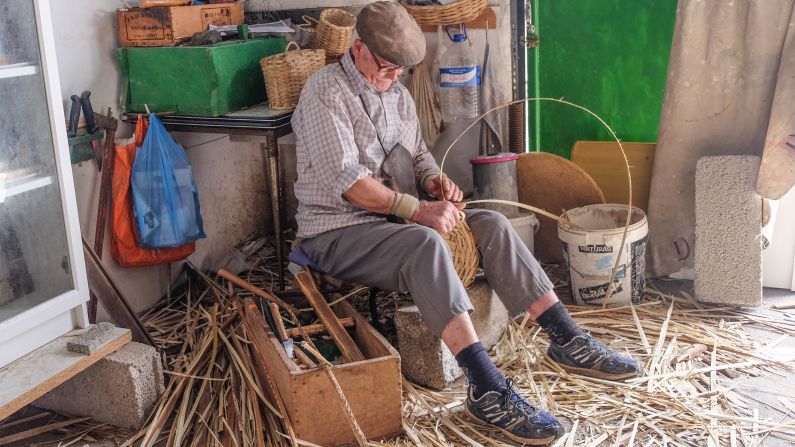 <strong>A vanishing art: </strong>Haría resident Eulogio Concepcion Perdomo, 84, says he's the last surviving traditional basket weaver in the Canary Islands. He had many encounters with Manrique and says he may have been one of the last people to see him before he died. 