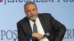 Avigdor Liberman -- seen here at a conference in New York in April -- has stepped down as Israeli Defense Minister to protest against the ceasefire that was declared in Gaza.