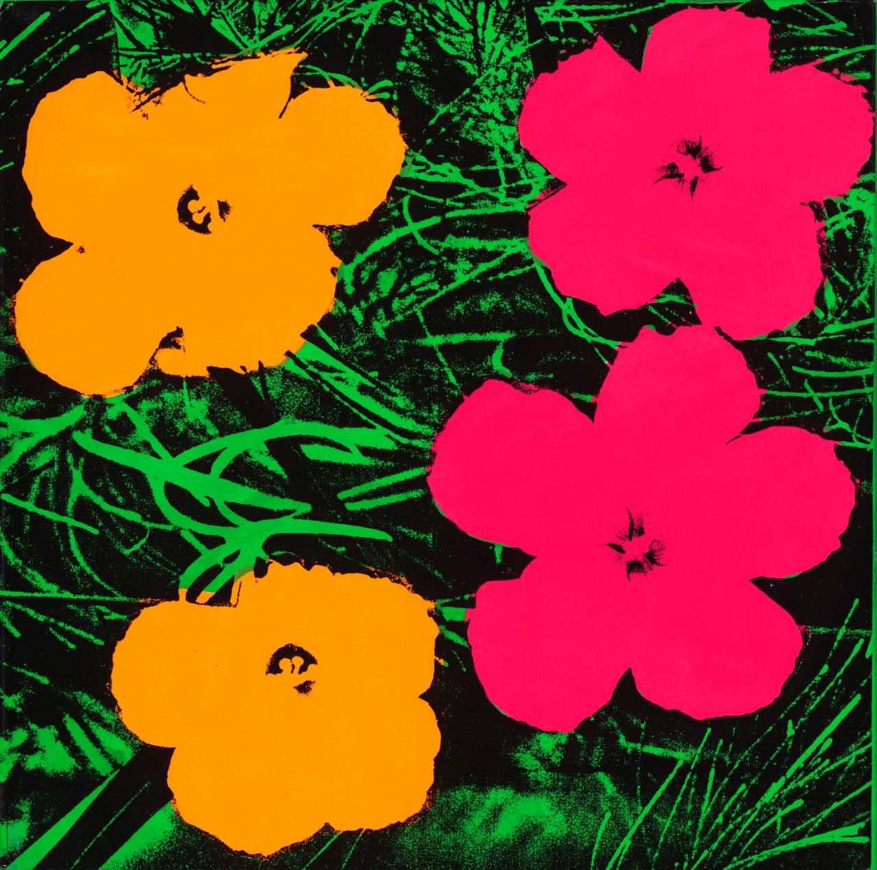 Andy Warhol's "Flowers" (1964), part of the Whitney's new Warhol retrospective.