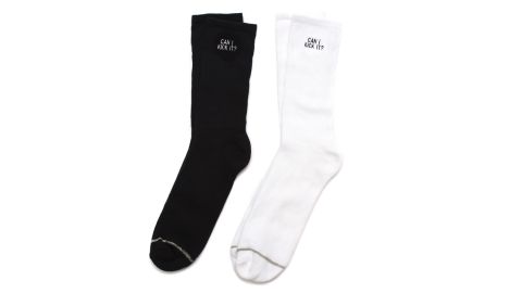 <strong>Women's clothing and accessories Christmas gift ideas: </strong><strong>American Trench Important Questions Socks ($21.50; </strong><a href="https://www.americantrench.com/products/important-questions-silver-crew-socks" target="_blank"><strong>americantrench.com</strong></a><strong>) </strong><br />