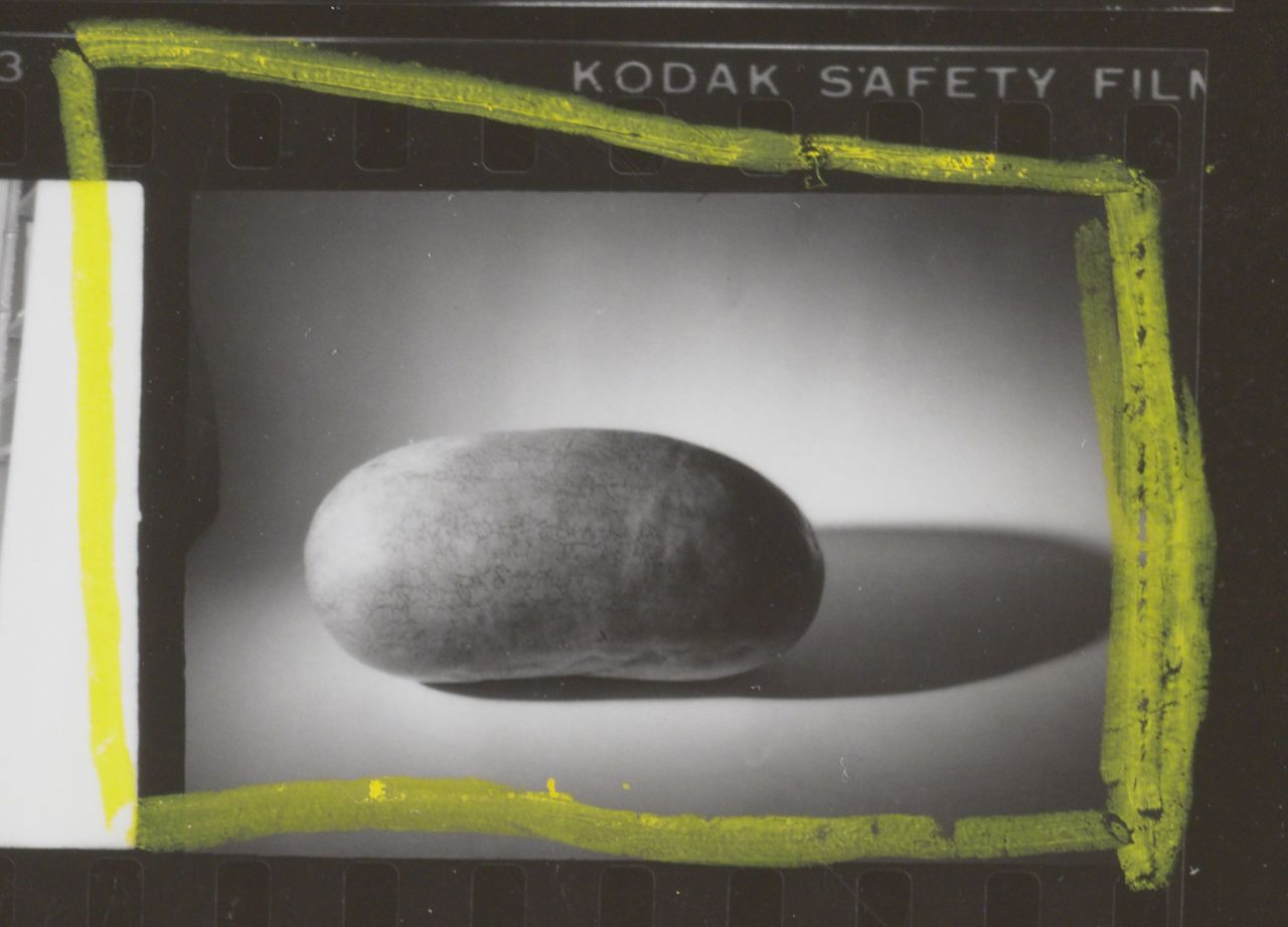 The previously unseen images show the genesis of Warhol's later artworks, such as this early iteration of his "Space Fruits" silkscreens.
