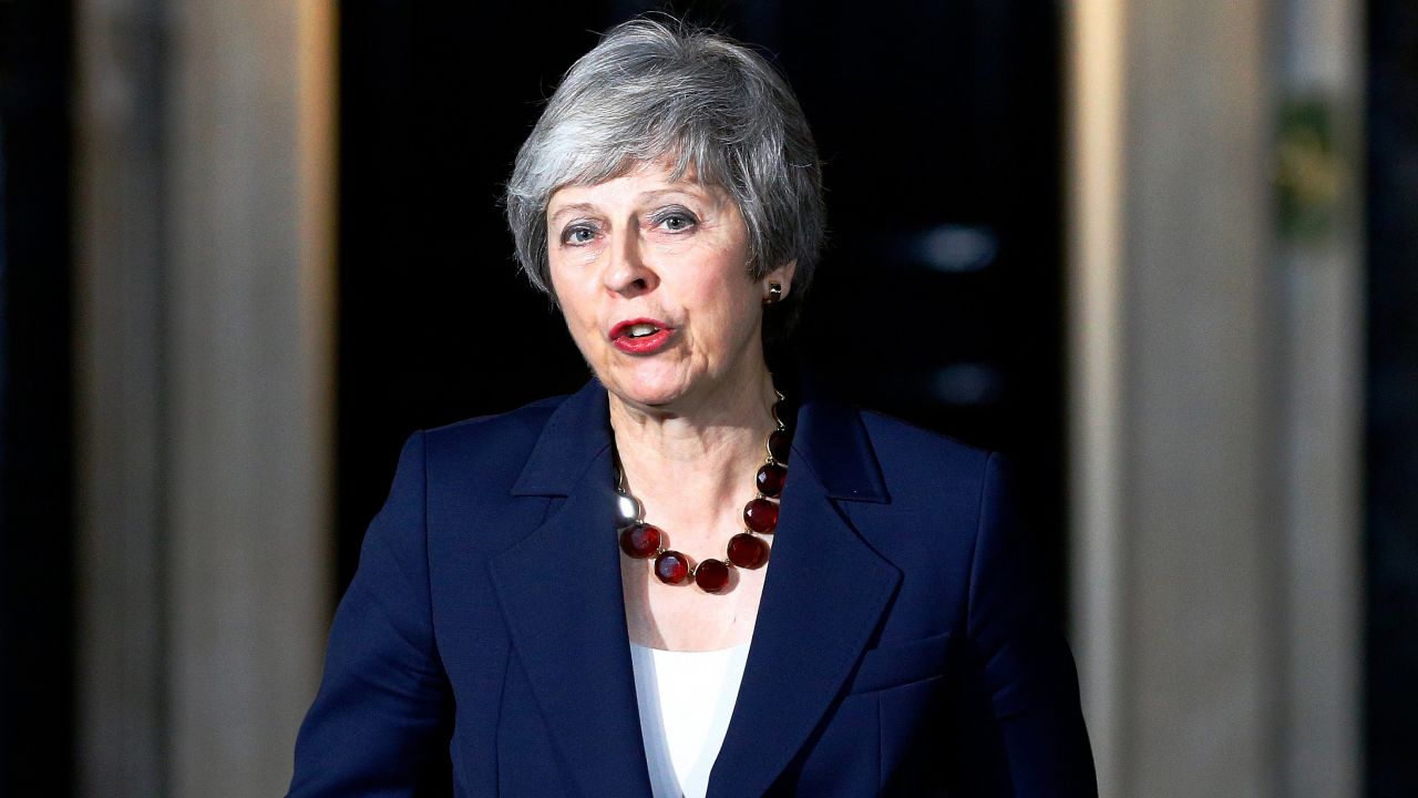 Britain's Prime Minister Theresa May, makes a statement outside 10 Downing Street, in London, Britain November 14, 2018. REUTERS/Henry Nicholls