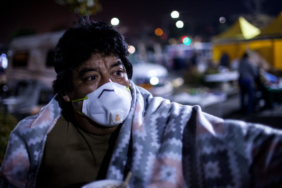 Magalia resident Luis Badres and his family left his home because of the Camp Fire. They were living in a tent on Tuesday, November 13, in the parking lot of a Chico Walmart.