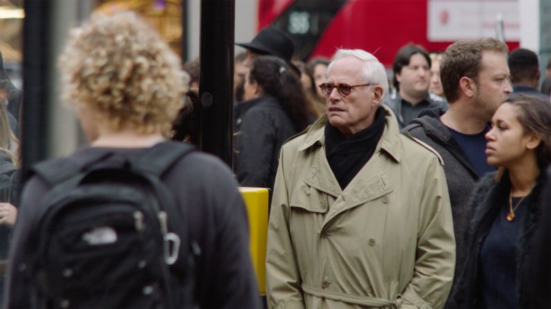 Dieter Rams in the streets of London in a scene from "Rams."