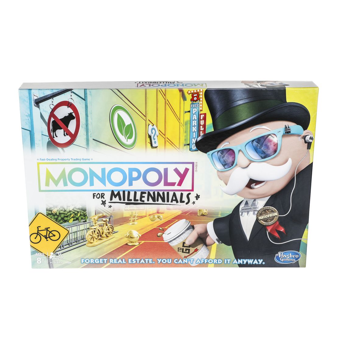 Hasbro in 2018 issued a cheeky Millennials edition of its classic Monopoly board game. Its game tokens included emojis and a hashtag.