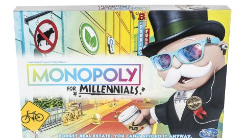 Hasbro in 2018 issued a cheeky Millennials edition of its classic Monopoly board game. Its game tokens included emojis and a hashtag.