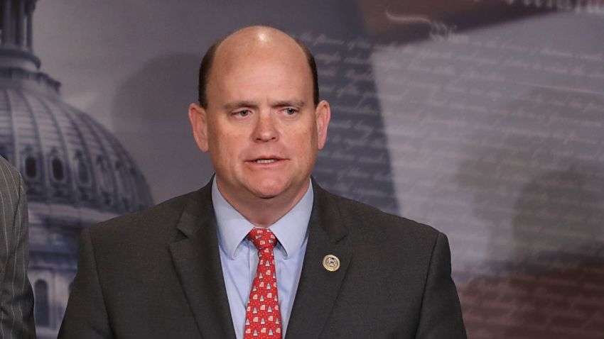 U.S. Rep. Tom Reed (R-NY) (C) speaks to reporters during a news conference with Sens. Tom Cotton (R-AR) (L) and Bill Cassidy (R-LA) at the U.S. Capitol March 22, 2018 in Washington, DC.