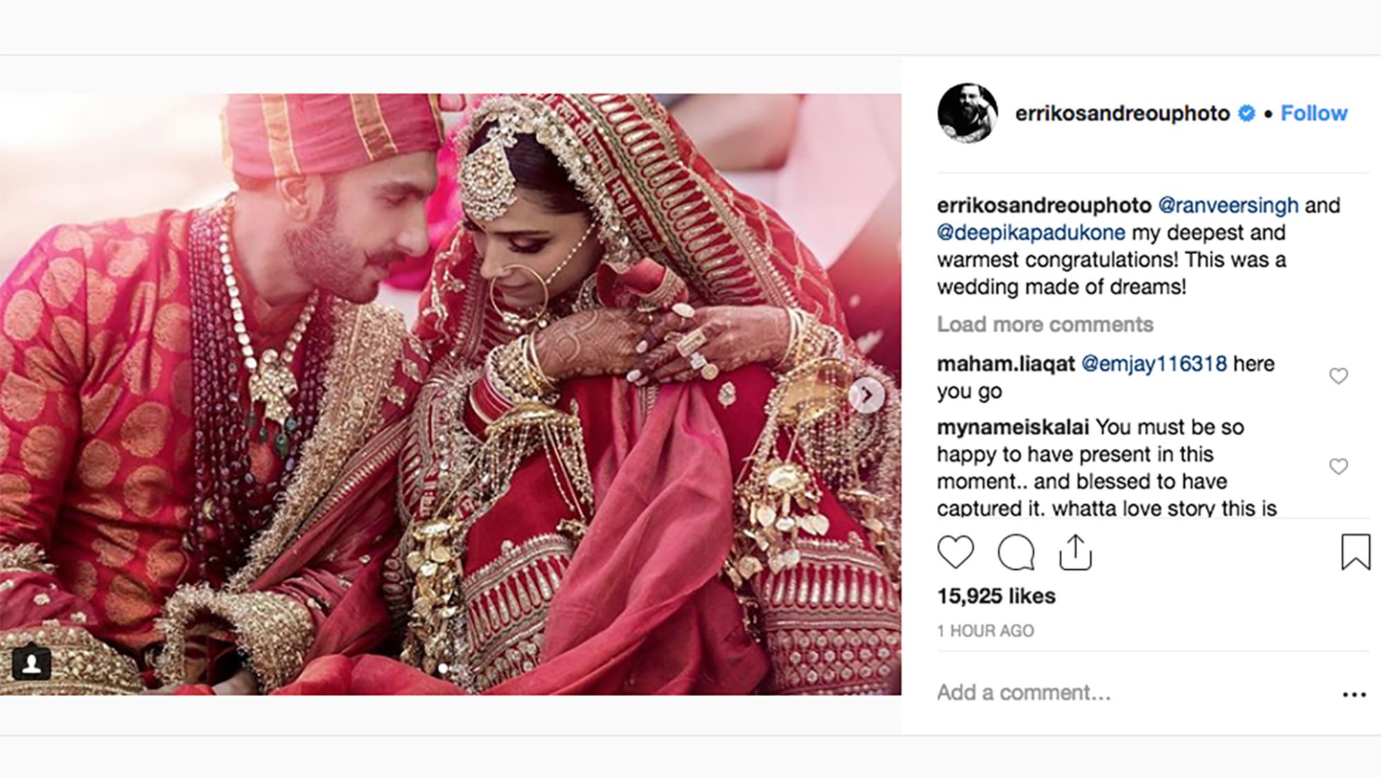 Which celeb couples got married at Ranveer Singh, Deepika