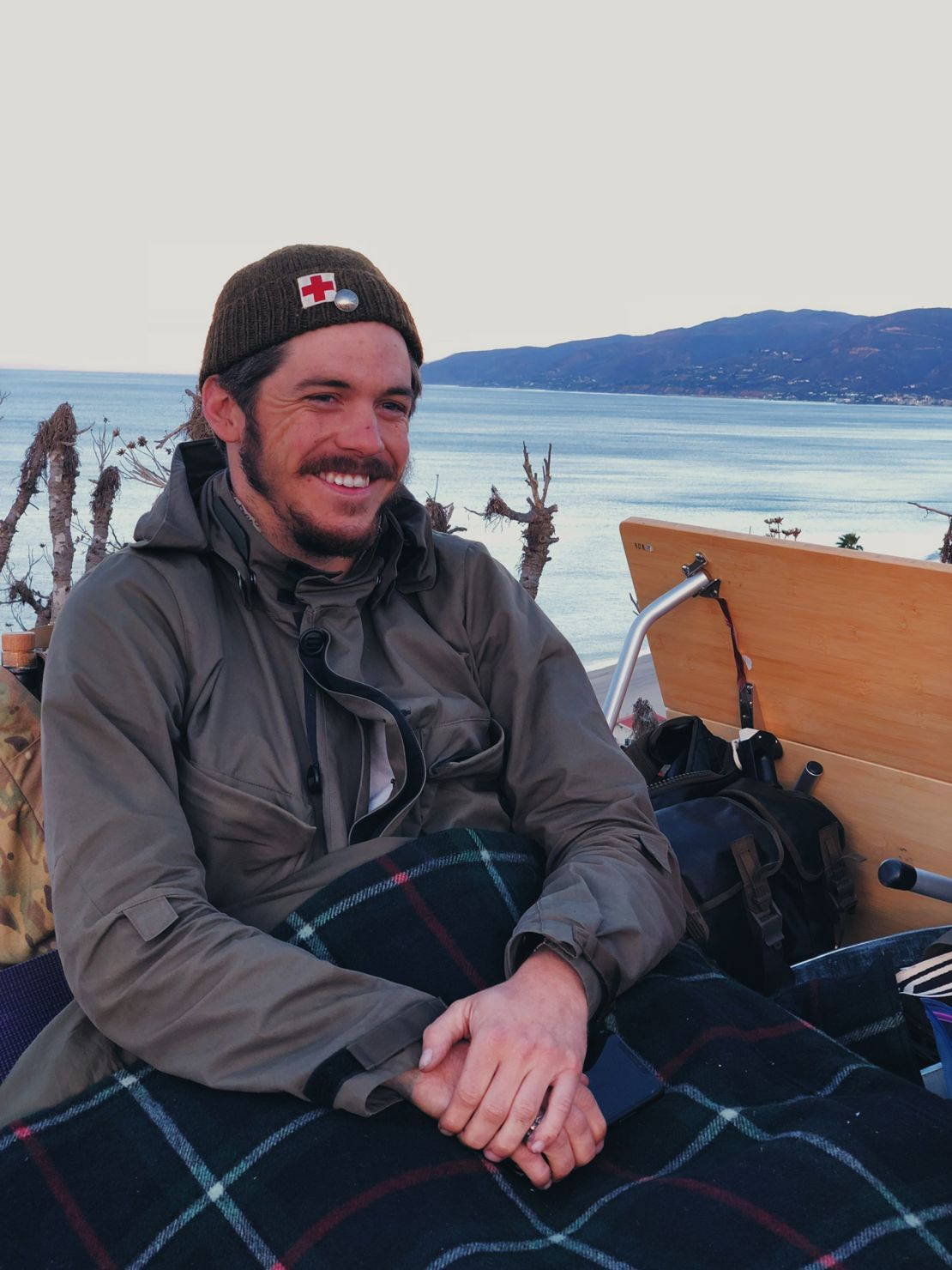 Robert Spangle, a 29-year-old Marine, uses Malibu's scenic Point Dume to spot hotspots and coordinate resources quickly.