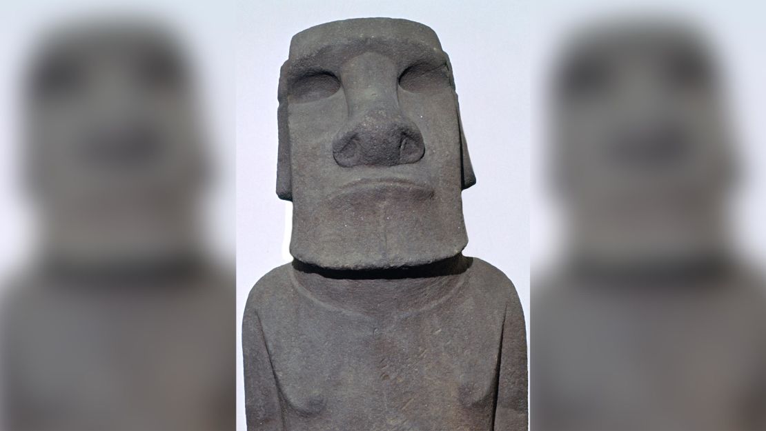 Hoa Hakananai'a is one of almost 900 moai carved by islanders between 1100 and 1600 AD.