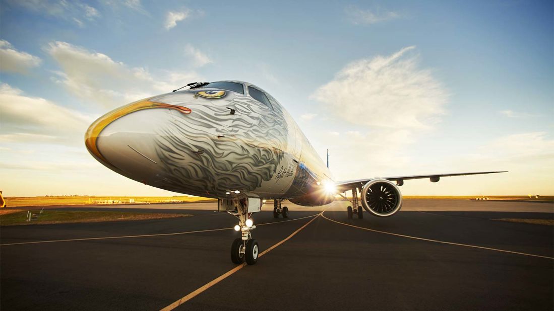 <strong>Eagle livery:</strong> And this impressive eagle-themed plane has also soared into the skies. 