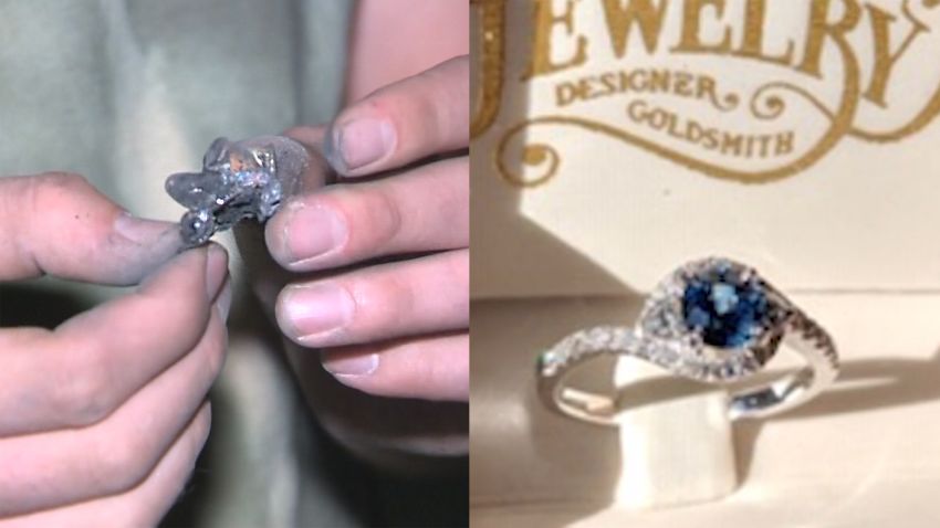 The engagement ring Nick Maes bought for his girlfriend.