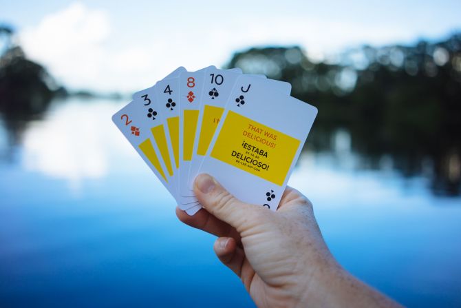 <a href="https://www.itslingo.com/" target="_blank" target="_blank"><strong>Lingo playing cards: </strong></a>Playing cards can also mean learning to say "la cuenta, por favor" in Spanish thanks to these double-duty cards.