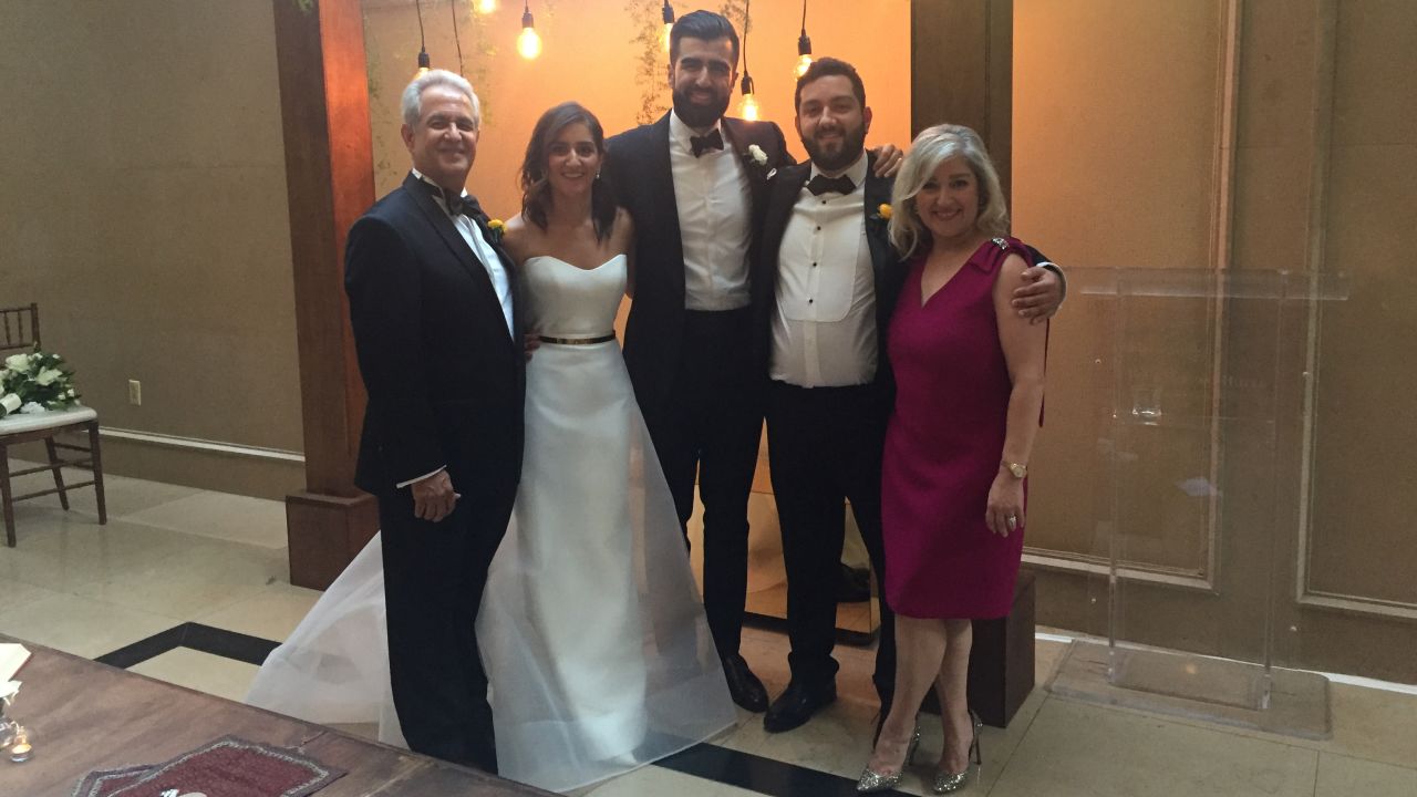 The Ghaisar family. From left, James Ghaisar, Negeen Ghaisar, Negeen's husband, Kouros Emami, Bijan Ghaisar and Kelly Ghaisar