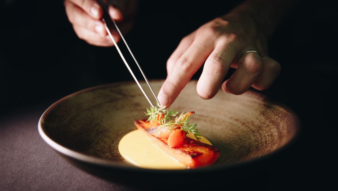 Pru's signature dish: Carrots cooked in the soil they came from.