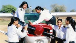 Banasthali Vidyapith aviation school India - group