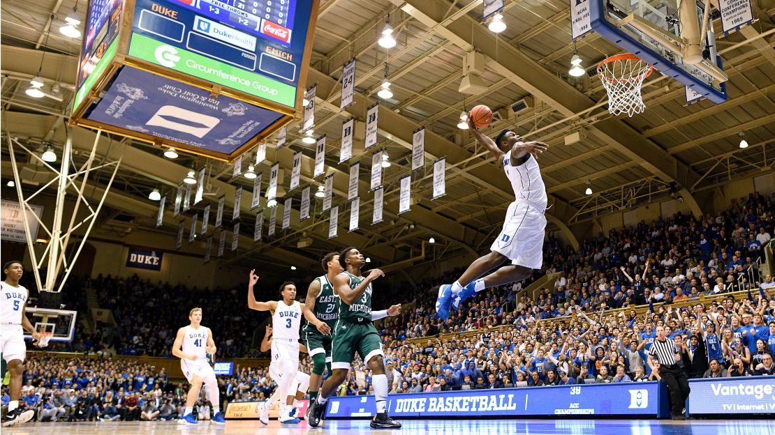 Williamson in action against Eastern Michigan in 2018