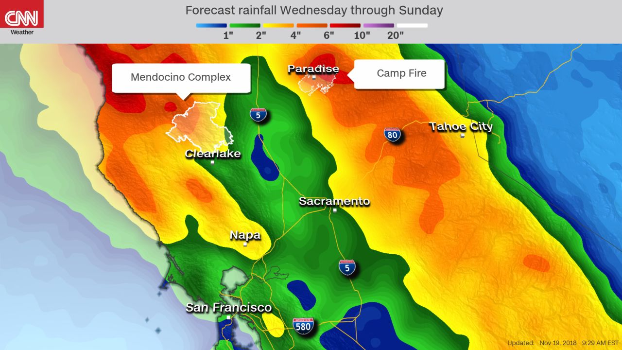 weather wildfire rain forecast 11192018