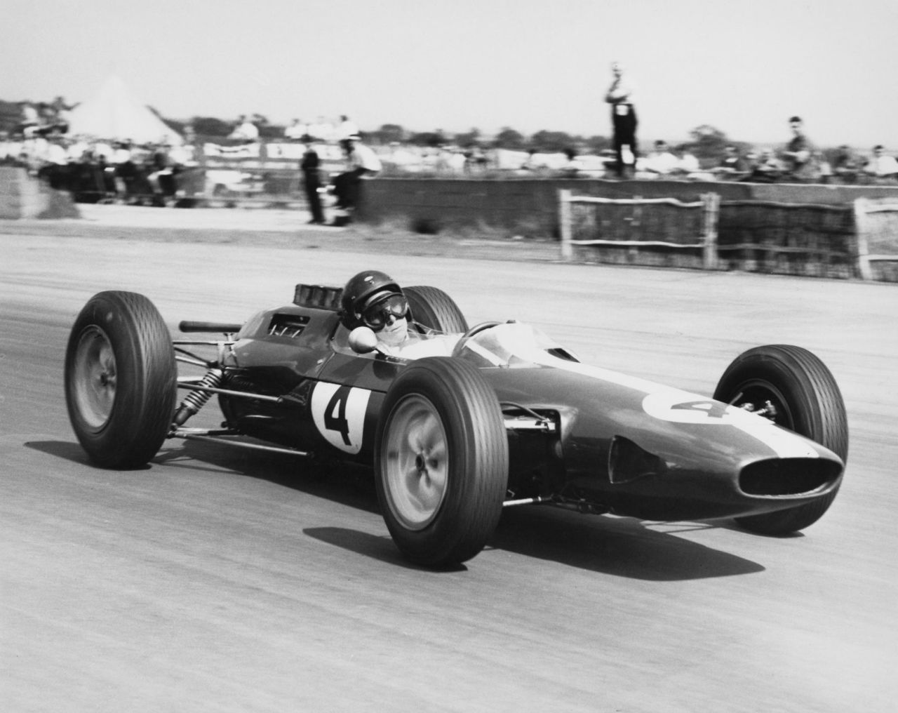 Introduced halfway through 1962, the Lotus 25 revolutionized racing car construction with the "monocoque" chassis. 