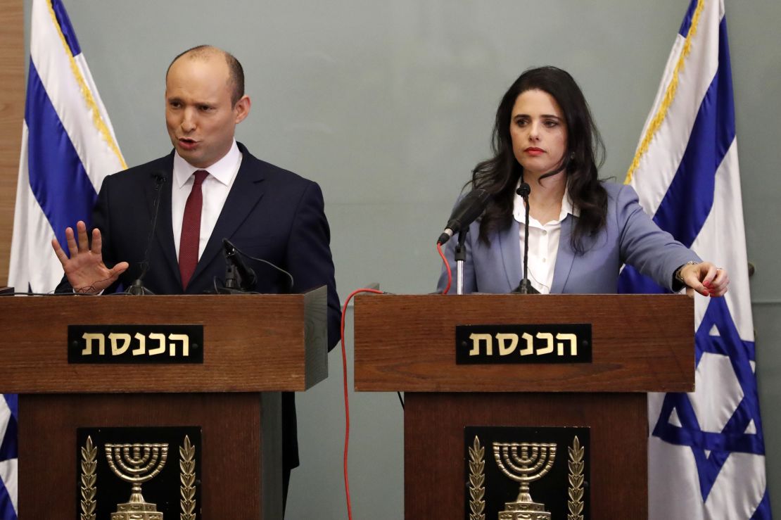 Naftali Bennett (left) and Ayelet Shaked have formed a new political party, to be called the New Right. (File photo)