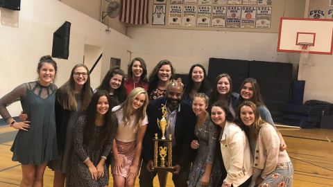 The Forest Lake Christian School volleyball team.