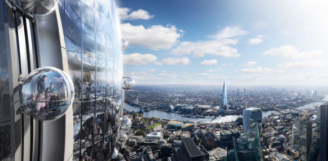 The Tulip will offer rides in external gondola pods