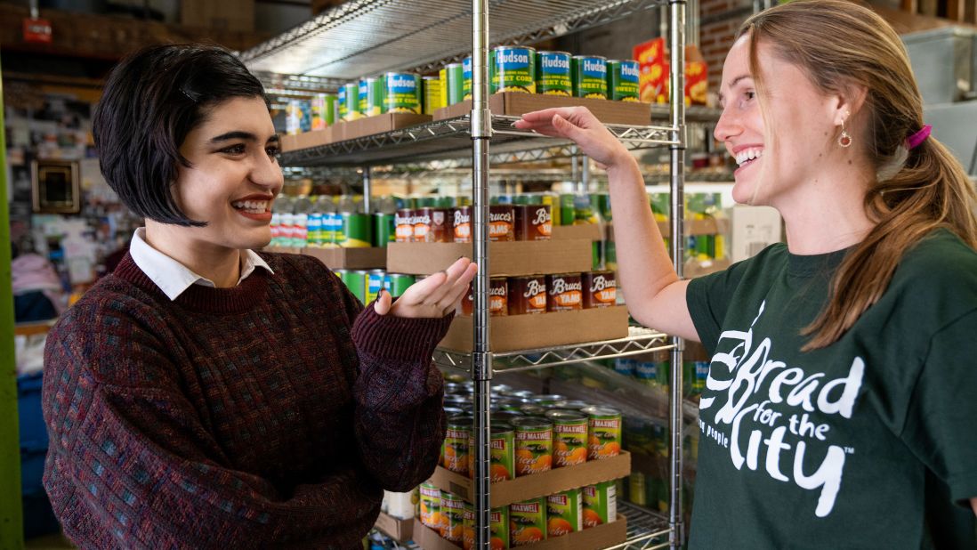 Run largely by high school and college students, the nonprofit has helped redistribute more than 1.8 million pounds of food since 2015. "MEANS aims to make it easier to donate food than to throw it in the dumpster. We're like a bridge that hasn't existed before," Belding says.