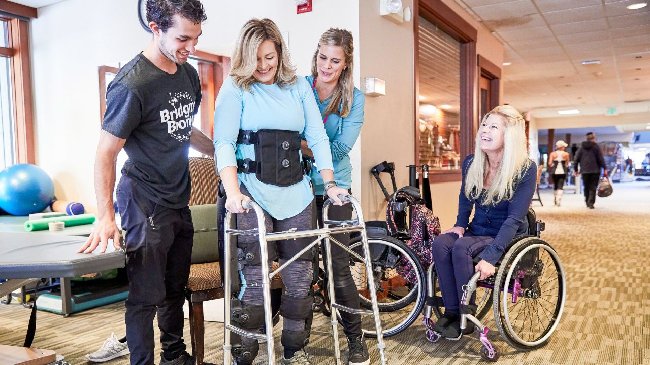 Boxtel survived a horrific skiing accident, and doctors told her she would never walk again. She defied those expectations with the help of machines called bionic exoskeleton suits, which inspired Boxtel to create Bridging Bionics. "People need to start believing in themselves and their potential. Life isn't over. They can still recover," Boxtel says.