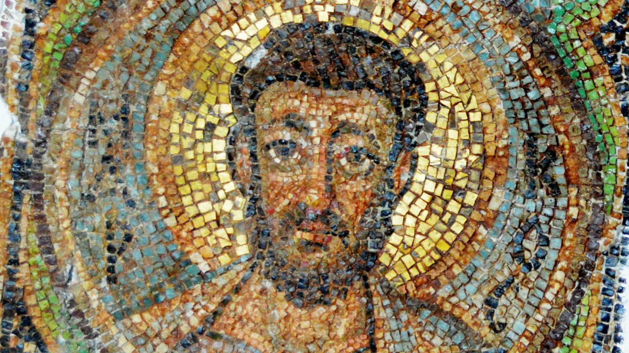 Cyprus mosaic close crop