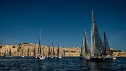 MALTA - OCTOBER 22: General view of the Rolex Middle Sea Race on October 22, 2016 in Malta. (Photo by Tullio M. Puglia/Getty Images for Maserati Multi70)
