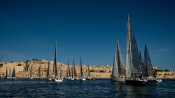 MALTA - OCTOBER 22:  General view of the Rolex Middle Sea Race on October 22, 2016 in Malta.  (Photo by Tullio M. Puglia/Getty Images for Maserati Multi70)